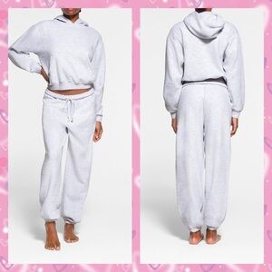 Skims Cotton Fleece Jogger Light Heather Grey